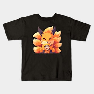 kurama and naruto Kids T-Shirt